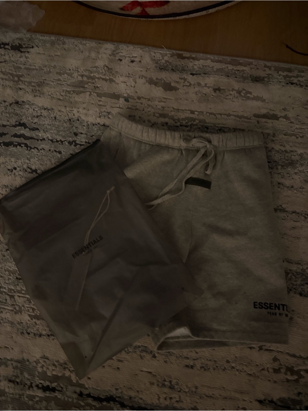 ESSENTIALS Men’s Light Gray Athletic Shorts